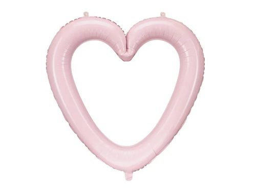 Egyszínű szív fólia lufi 34" 86cm rózsaszín szív, levegővel tölthető