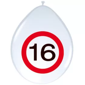   Szám, Számos lufi 11" 28cm 8db 16-os számmal, sebességkorlátozó