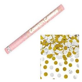 Konfetti ágyú, 60cm-es, kerek konfettiket kilövő