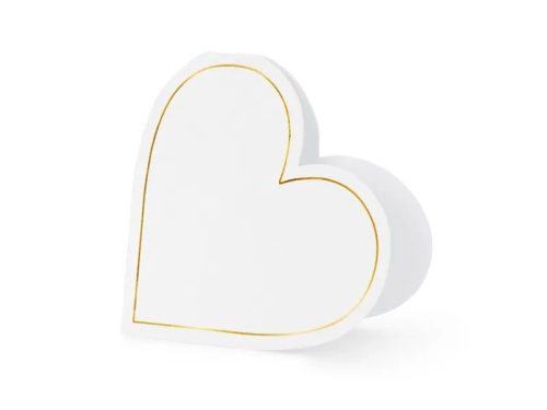 Esküvői ültetőkártya, szív alakú, 10db