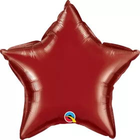 Egyszínű csillag lufi 20" 50cm burgundy csillag 