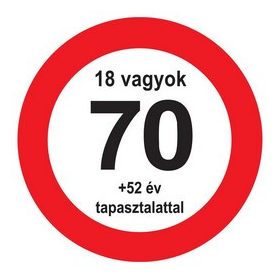   Tábla sebességkorlátozó számmal 40cm 70-es számmal, 24923