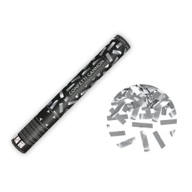 Konfetti ágyú 40cm ezüst téglalapokat kilövő