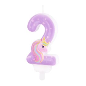 Számgyertya Unikornis 8cm 2-es