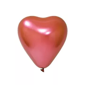 BALONEVI lufi 12" 30cm 50db/csomag, Króm Piros szív
