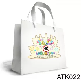 Dísztasak Boldog 40. szülinapot! 18cm x 21 cm 