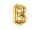 Betű lufi 14" 35cm arany fólia betű, B betű, levegővel tölthető