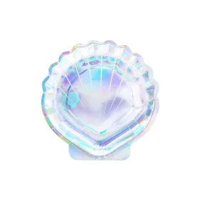 Papírtányér 23cm 6db sellő, kagyló