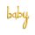 Fólia lufi - Baby Arany felirat, csak levegővel tölthető