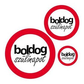   Matrica sebességkorlátozó Boldog szülinapot felirattal m21953