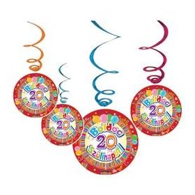   Boldog születésnapot! függő dekoráció, Boldog 20. szülinapot!, 33305