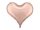 Egyszínű szív fólia lufi 29" 75cm Rosegold szív