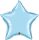 Egyszínű csillag fólia lufi 20" 50cm Pearl Light Blue, gyöngyház világoskék csillag 
