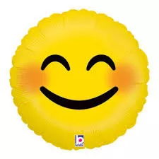 Mosolygó lufi 18" 45cm, smiley face, emoji