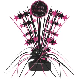 Asztaldísz, Happy Birthday, Pink