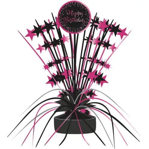 Asztaldísz, Happy Birthday, Pink