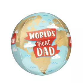 Fólia gömb lufi 16" 40cm Orbz, World's Best Dad