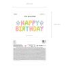 Happy Birthday felirat, színes, 16" fólia betűk, csak levegővel tölthető