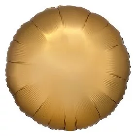 Egyszínű kerek lufi 18" 45cm Chrome Arany, Gold, 
