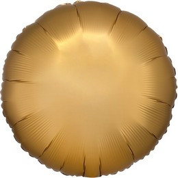 Egyszínű kerek fólia lufi 18" 45cm Chrome arany, Gold, 