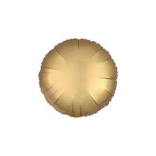 Egyszínű kerek fólia lufi 18" 45cm Chrome arany, Gold, n3680101, héliummal töltve