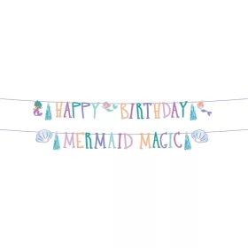 Happy Birthday füzér dekoráció, Sellő