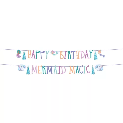 Happy Birthday füzér dekoráció, Sellő