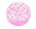Bubble lufi 18" 45cm krisztálytiszta, átlátszó, rózsaszín konfetti mintával
