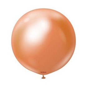 Óriás latex léggömb 24" 60cm chrome, króm, réz