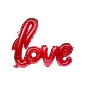   Fólia lufi 30" 70cm LOVE felirat - csak levegővel tölthető - Piros