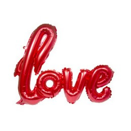 Fólia lufi 30" 70cm LOVE felirat - csak levegővel tölthető - Piros