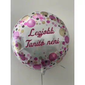   Fólia lufi 18" 45cm Legjobb tanító néni, héliummal töltve