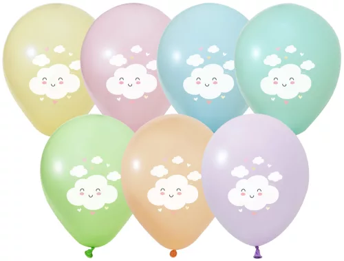 BALONEVI lufi, 12" 30cm, 8db/cs, Clouds, Felhők