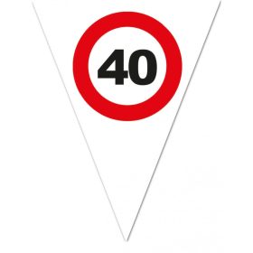 Zászlófüzér 40-es számmal, 5m, Sebességkorlátozó