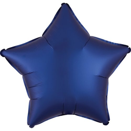 Egyszínű csillag fólia lufi 19" 48cm kék csillag 