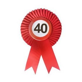   Szalagos kitűző számos, Sebességkorlátozó számmal, 40-es, 24220