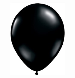 QUALATEX 11" (28cm-es) Latex léggömb, fashion színek, fekete lufi, fashion onyx black