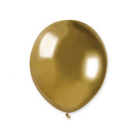   GEMAR Latex kisméretű dekor lufi 5" (13cm) Shiny, Chrome Arany, 100db/cs