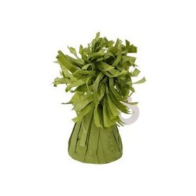   Léggömbsúly, pasztell zöld, bojtos selyempapír nehezék 170g