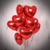 Héliumos luficsokor - INGYENES KISZÁLLÍTÁSSAL 9db szív lufi, szerelem, szív, Valentin nap, Anyák napja, Esküvő 