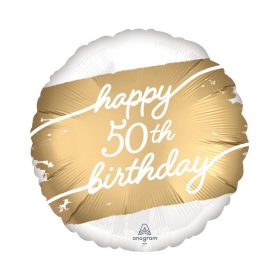   Szám, Számos lufi 18" 45cm - 50-es lufi, Happy Birthday 50