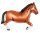 Óriás lufi 34" 86cm ló, horse