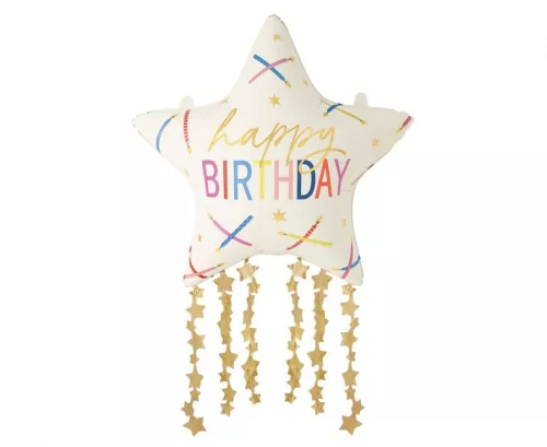 Lufi 34" 85cm Happy Birthday csillag