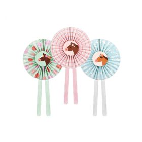 Rozetta dekoráció, 3db, Lovas legyeződekor