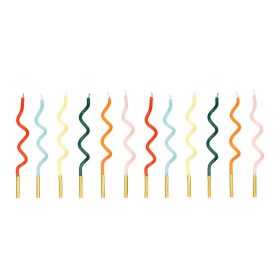 Gyertya, Hullámos 12db, színes, Cirkusz