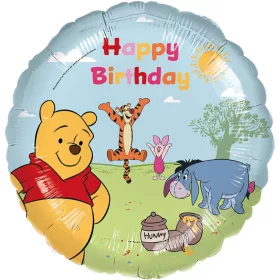 Lufi 17" 43cm Micimackó, Happy Birthday