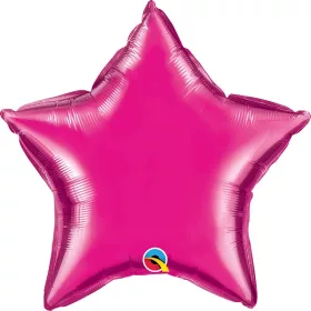 Egyszínű csillag lufi 20" 50cm Magenta csillag 