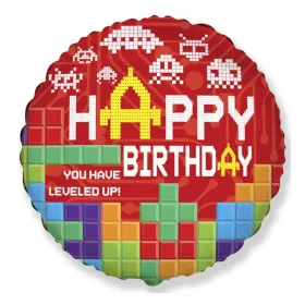 Szülinapi lufi 18" 45cm Happy Birthday