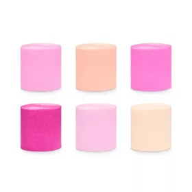 Krepp papír 5cm, 10m 6tek, Rózsaszín mix