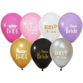 BALONEVI Latex lufi, 12" 30cm, 50db/cs, Bride To Be